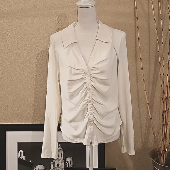 Anthropologie Maeve Ruched Top, Extra Large, NWOT - Picture 2 of 9